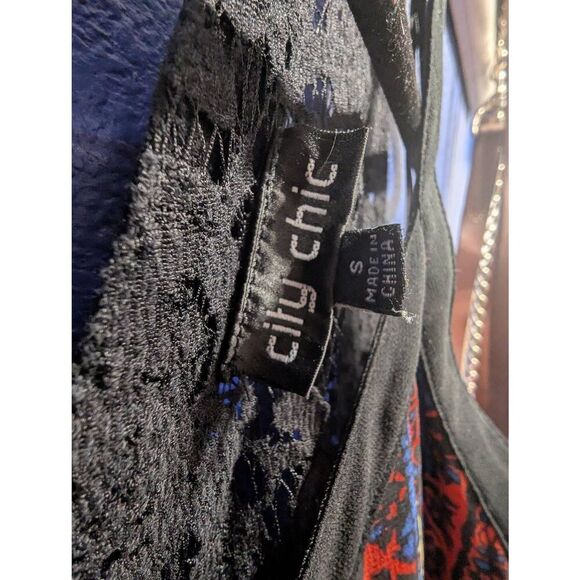 City Chic Dress Paisley Rose Womens Plus Size 16 XL 0X Small Boho Lace Colorful - Picture 3 of 10